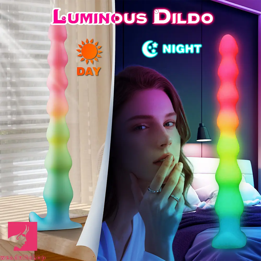 14.17in Long Beads Silicone Soft Luminous Dildo Adult Pleasure Sex Cock