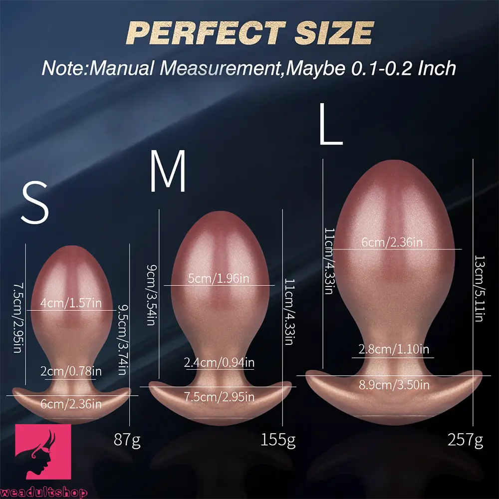 3.74in 4.33in 5.11in Anal Ball Butt Plug Dildo Female Pleasure Penis Sex Toy