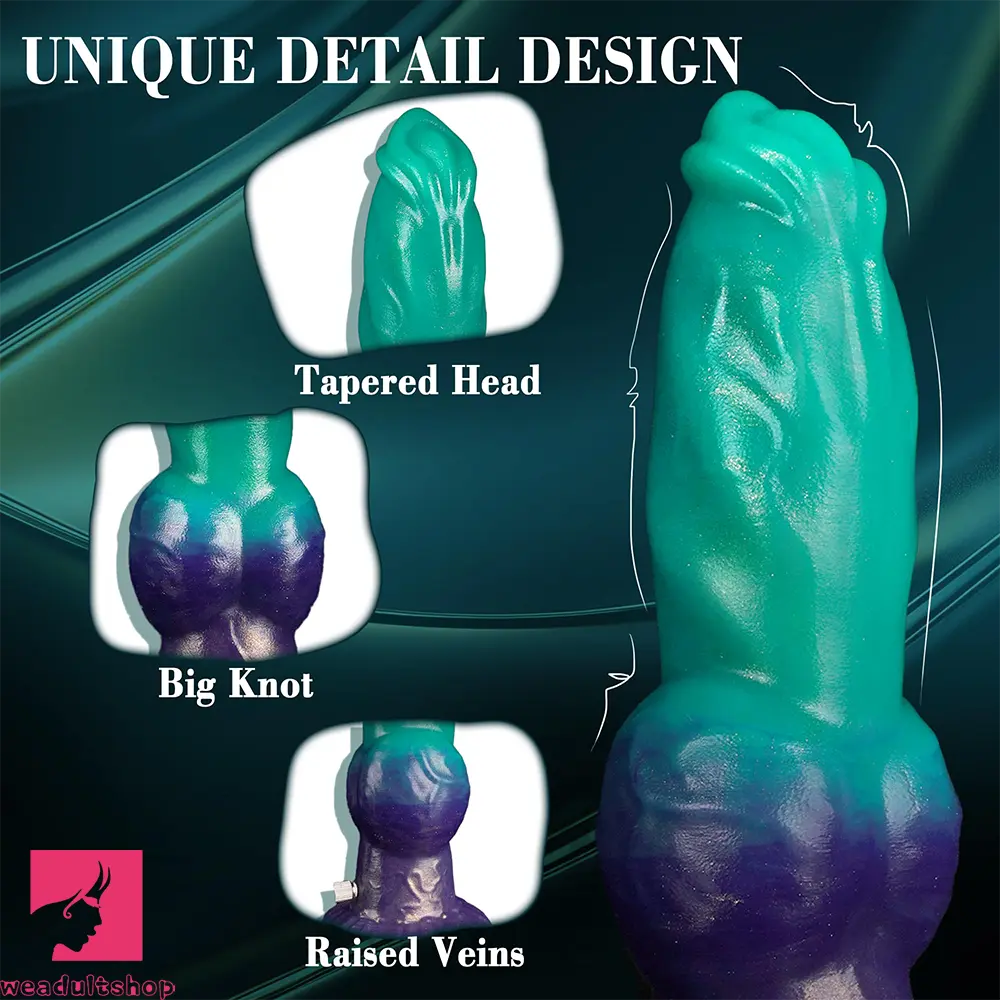 8.07in Knot Fantasy Inflatable Dildo With Suction Cup Cock Masturbator