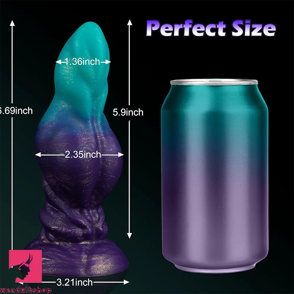 6.69in Knot Silicone Soft Fantasy Monster Dildo Simulation Cock Sex Toy