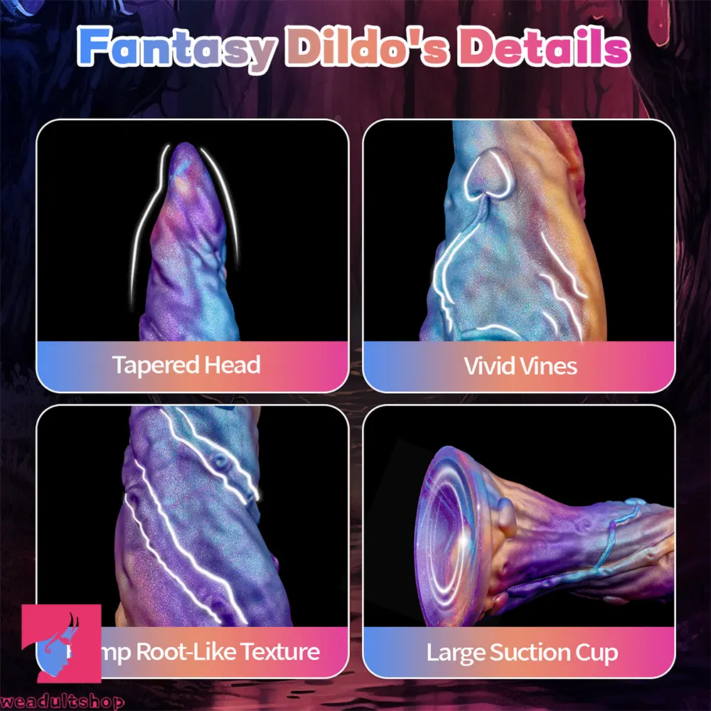 10.43in Vivid Veins Fantasy Silicone Soft Monster Dildo Couple Cock Toy