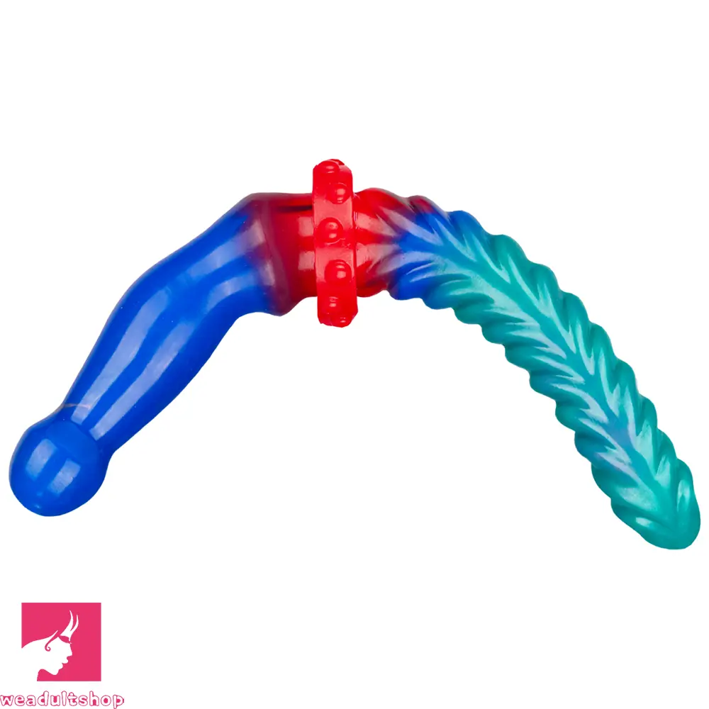 13.97in Dual Heads Silicone Big Long Knot Dildo Pleasure Feeling Toy