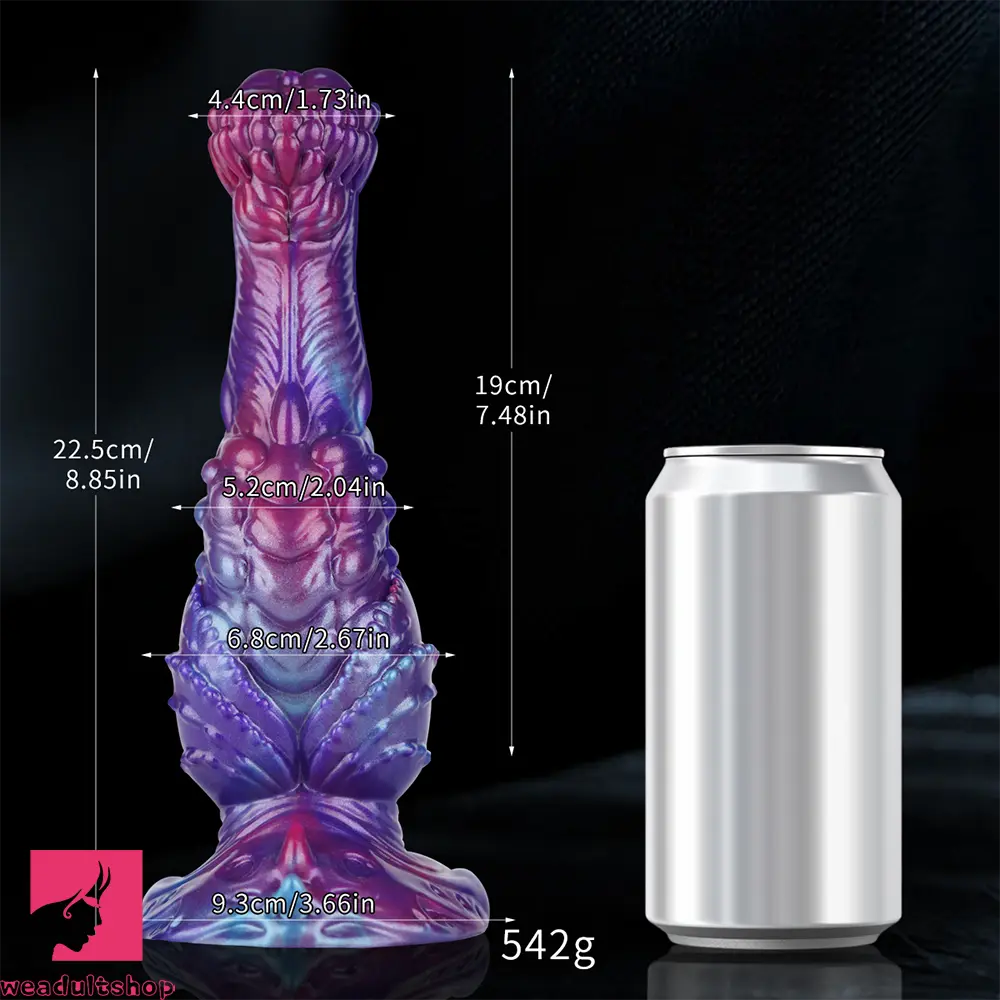 8.85in Fantasy Monster Hierarchical Design Silicone Big Dildo For Feeling