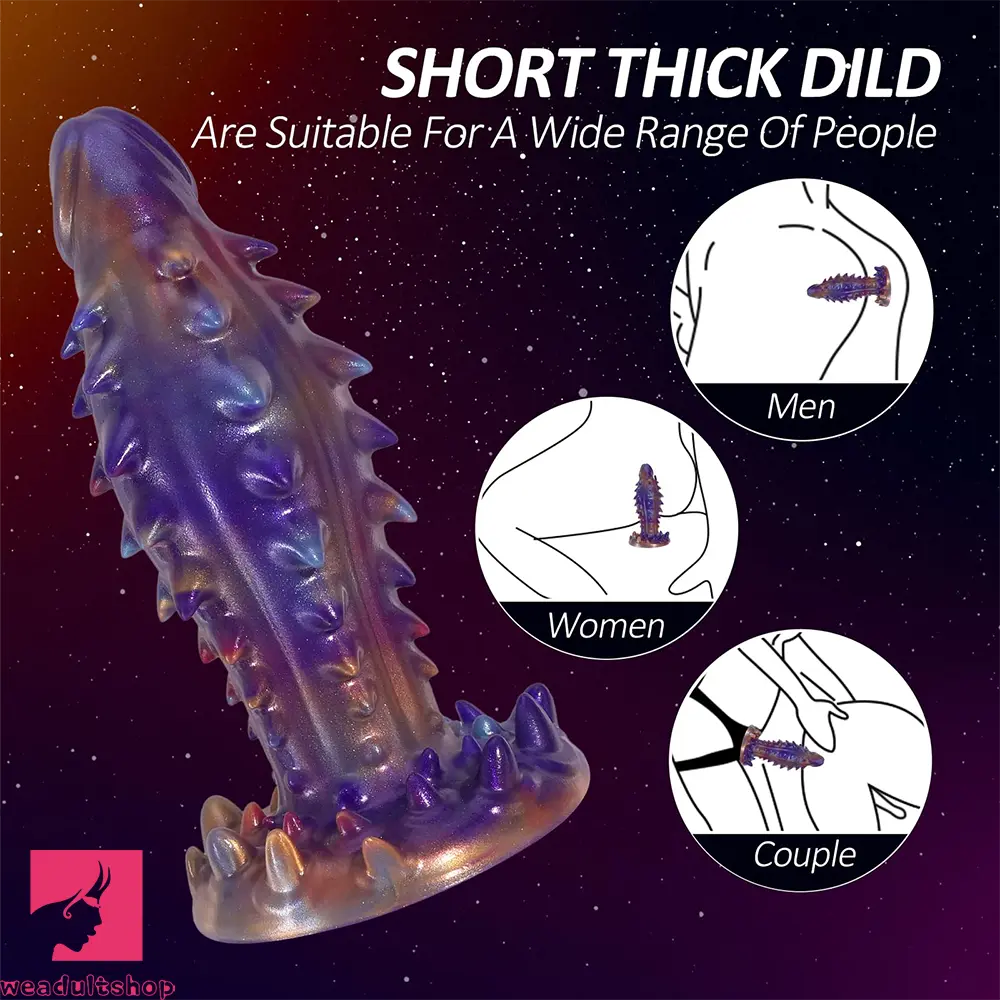 7.4in Spiked Monster Fantasy Silicone Dildo Adult Sex Tool For Feeling
