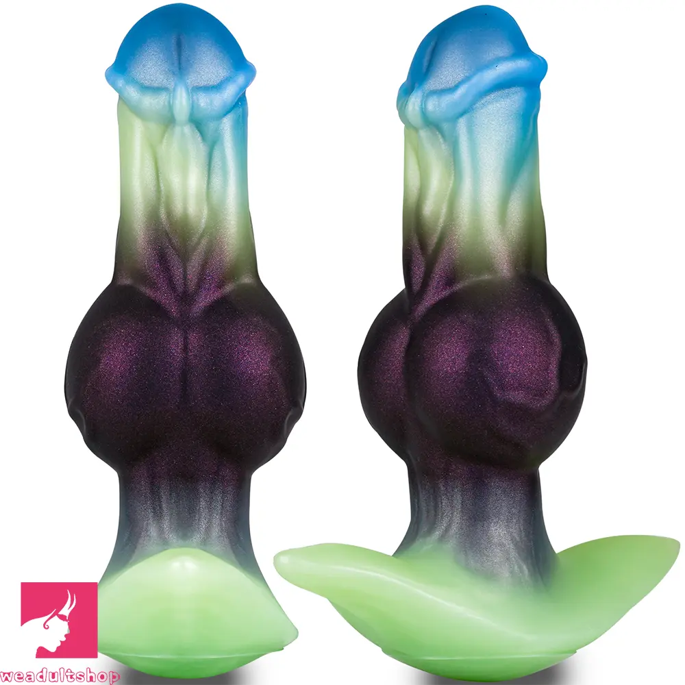 6.29in Horse Head Knot Monster Silicone Dildo For Anus Dual Dilator