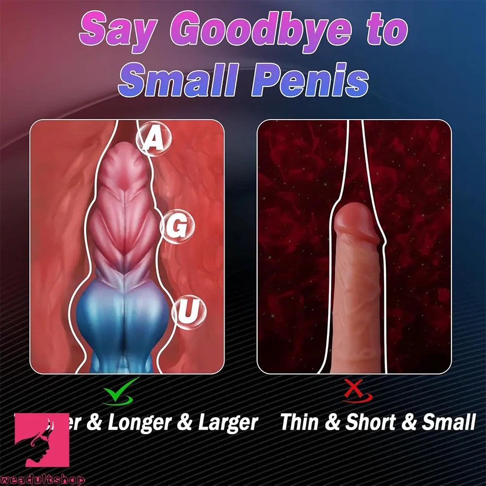 8.66in Big Knot Silicone Fantasy Dildo For Lifelike G-Spot Sex Stimulation