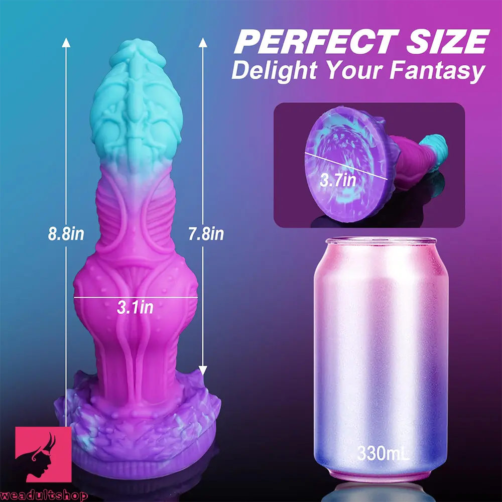 8.8in Fantasy Knot Monster Soft Cock Manual Masturbation Anal Dildo