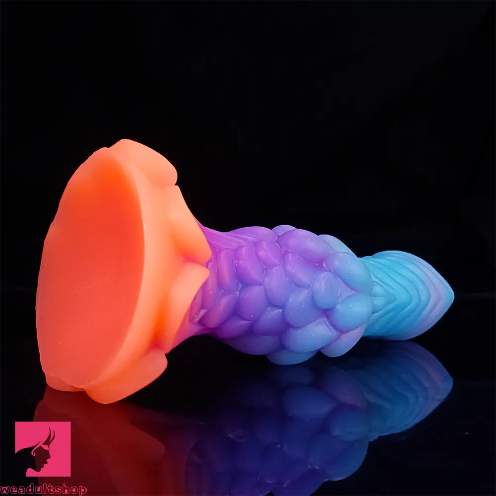 7.87in Monster Knot Luminous Dildo With Ribs Adult Sex Masturbator