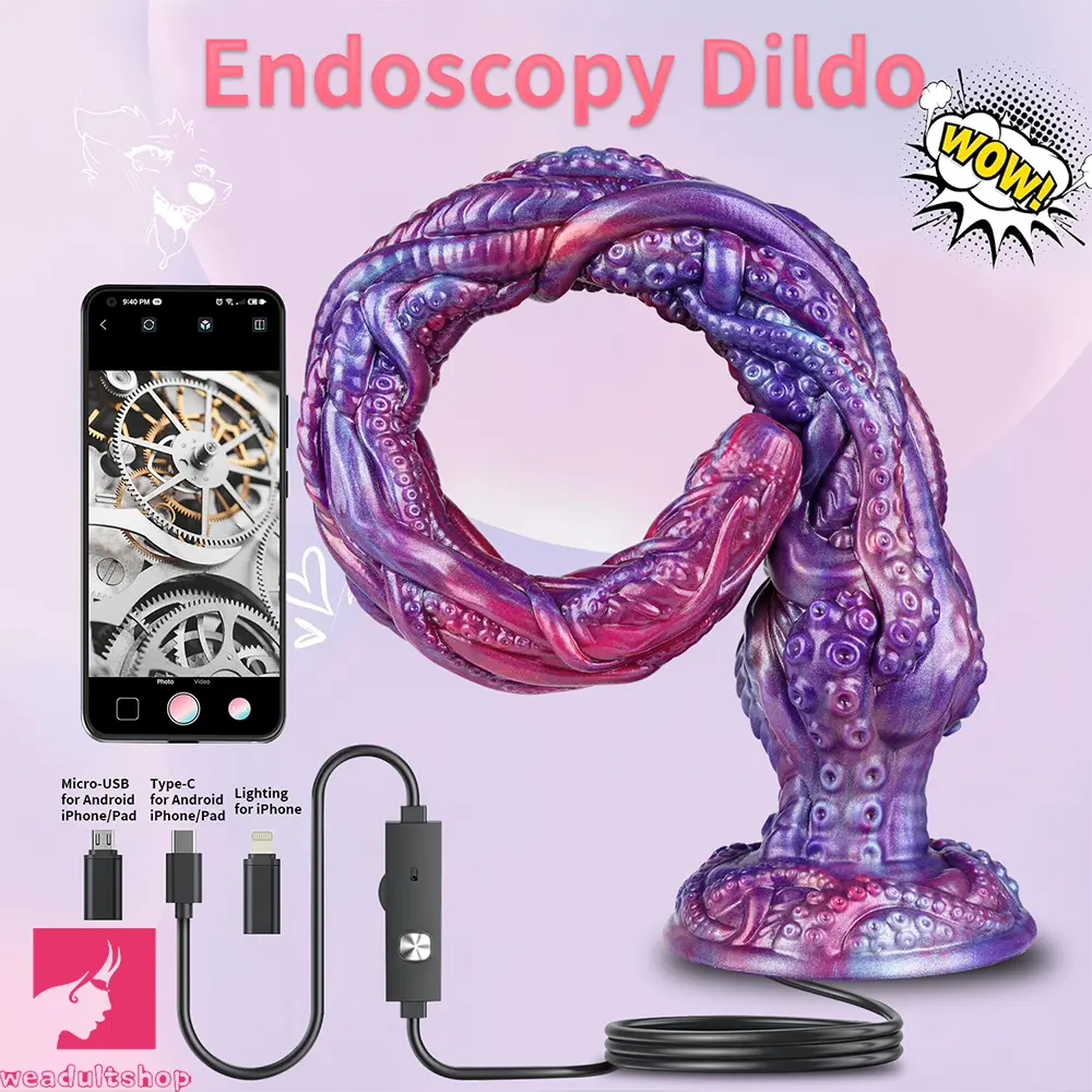 19.88in Huge Long Odd 1080P HD Video Photo Camera Endoscopy Dildo