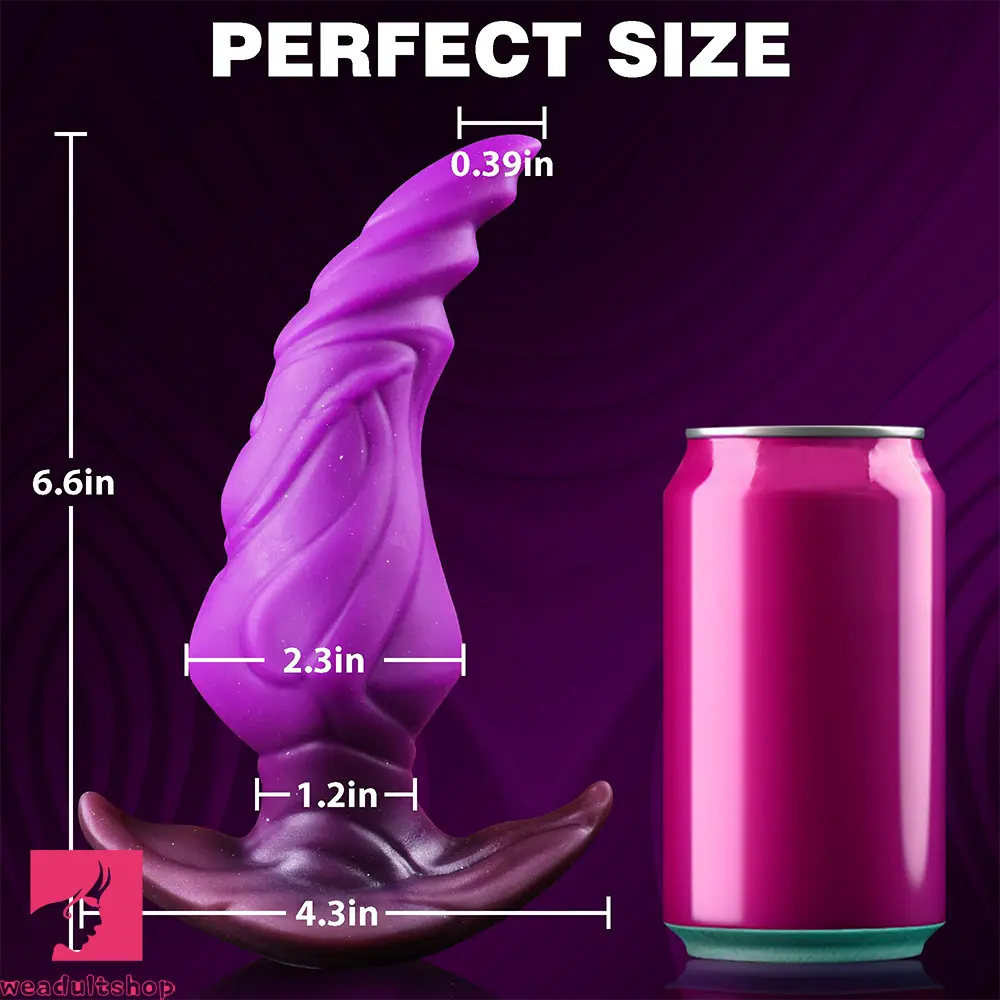 6.6in Pointy Head Thick Knot Wearable Anal Plug Dildo Adult Playtime