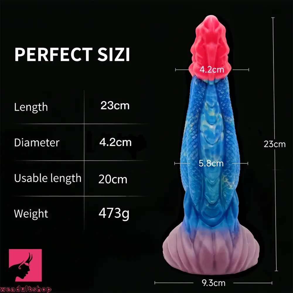 8.86in Dragon Creature Big Cock Silicone Dildo Pleasure Cock Love Toy