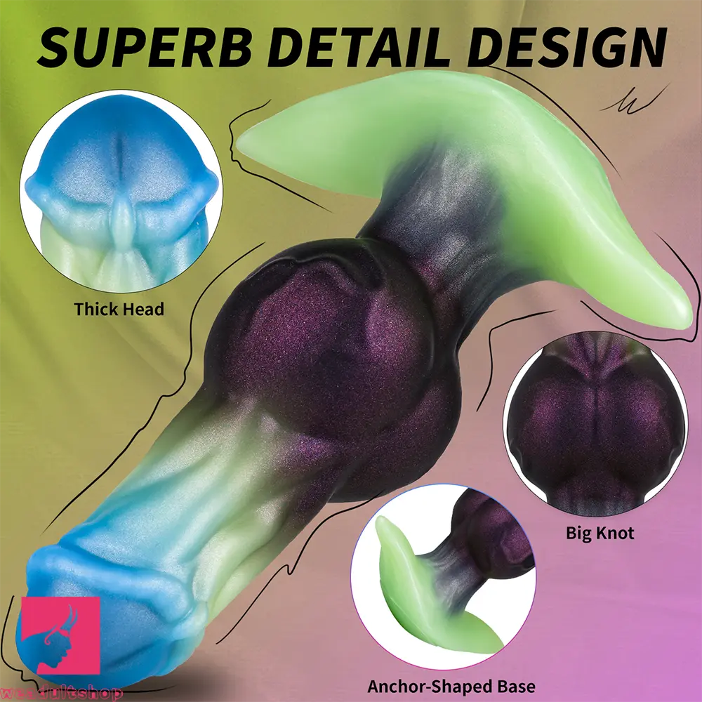6.29in Horse Head Knot Monster Silicone Dildo For Anus Dual Dilator