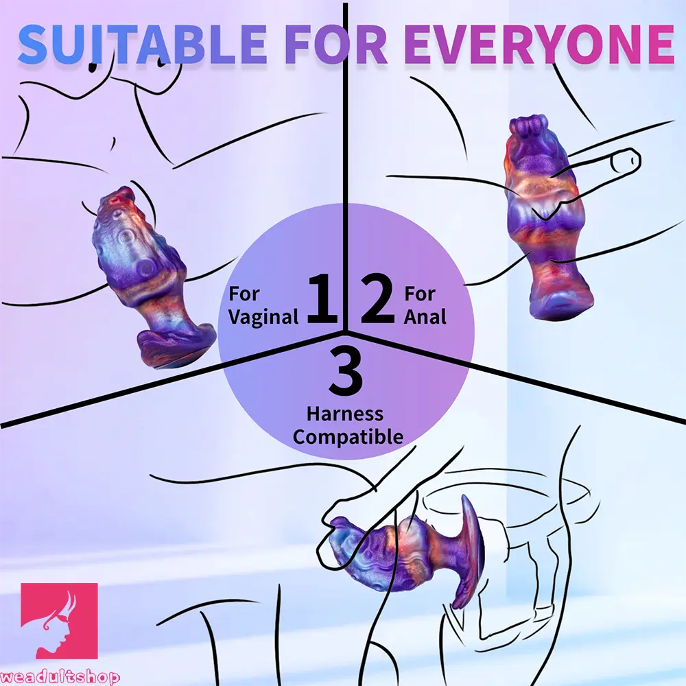 4.92in Tentacle Monster Silicone Soft Dildo Non-Electric Intimate Cock