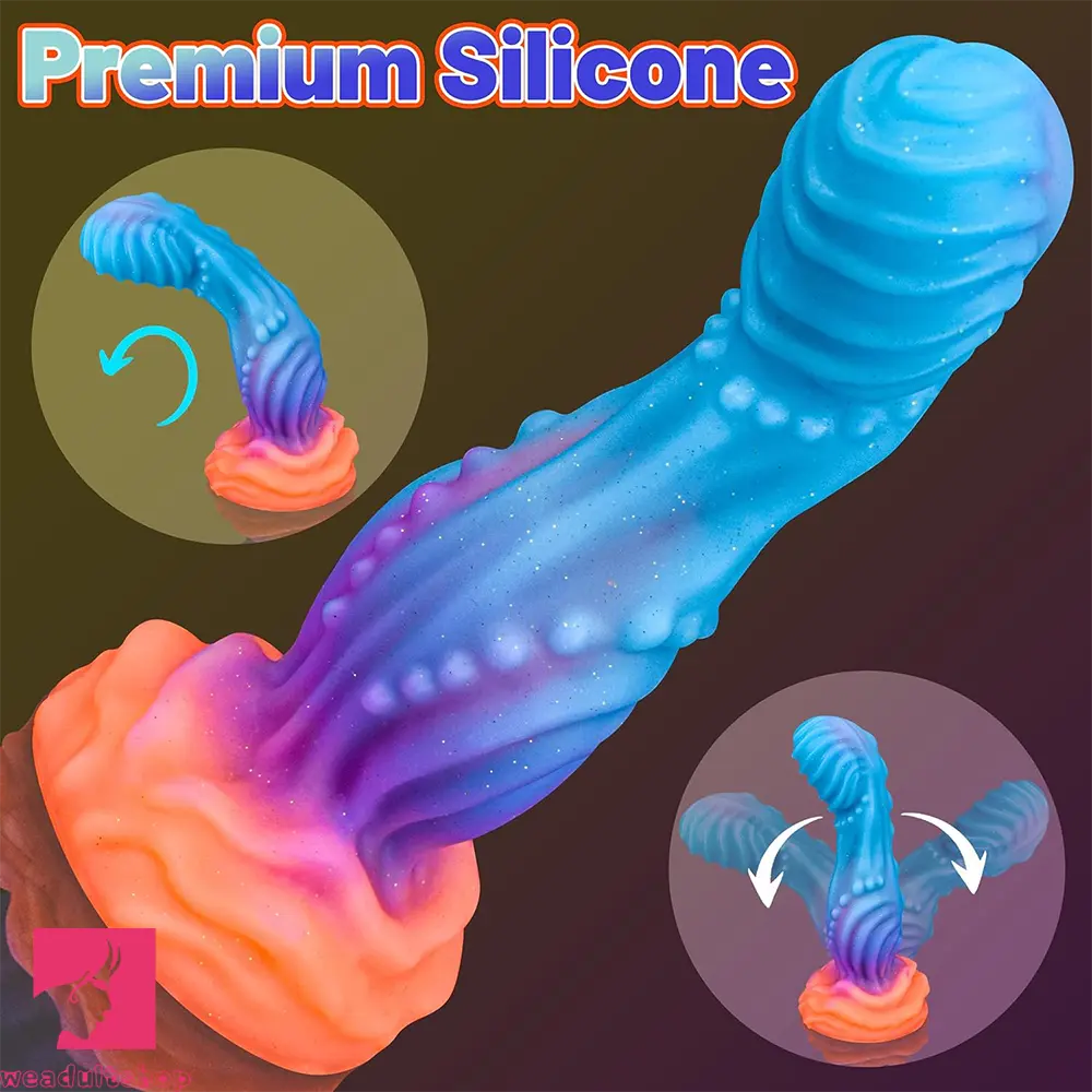 8in Luminous Fantasy Silicone Soft Big Dildo Manual Climax Bed Cock Love