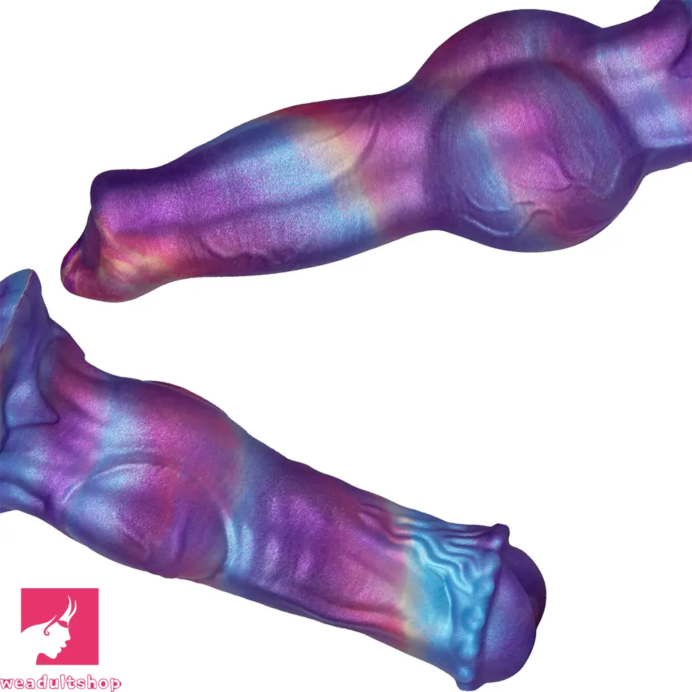 13.77in Dual Sided Horse Dog Knot Silicone Dildo G Spot Stimulator Dildo