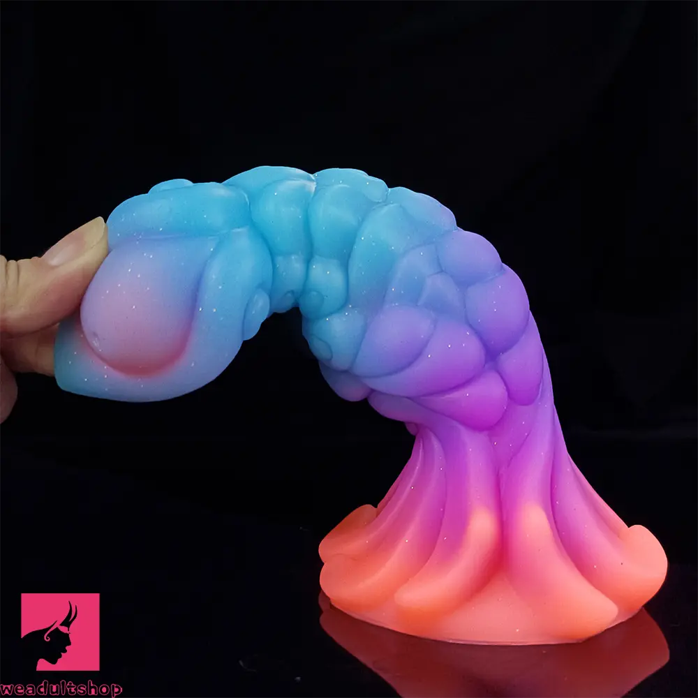 7.87in Monster Knot Luminous Dildo With Ribs Adult Sex Masturbator