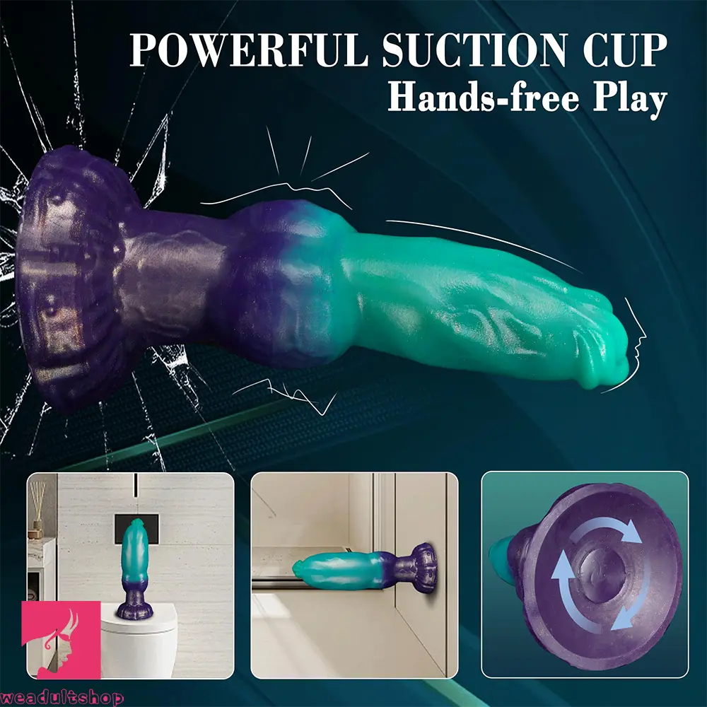 8.07in Knot Fantasy Inflatable Dildo With Suction Cup Cock Masturbator