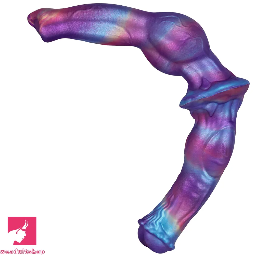 13.77in Dual Sided Horse Dog Knot Silicone Dildo G Spot Stimulator Dildo