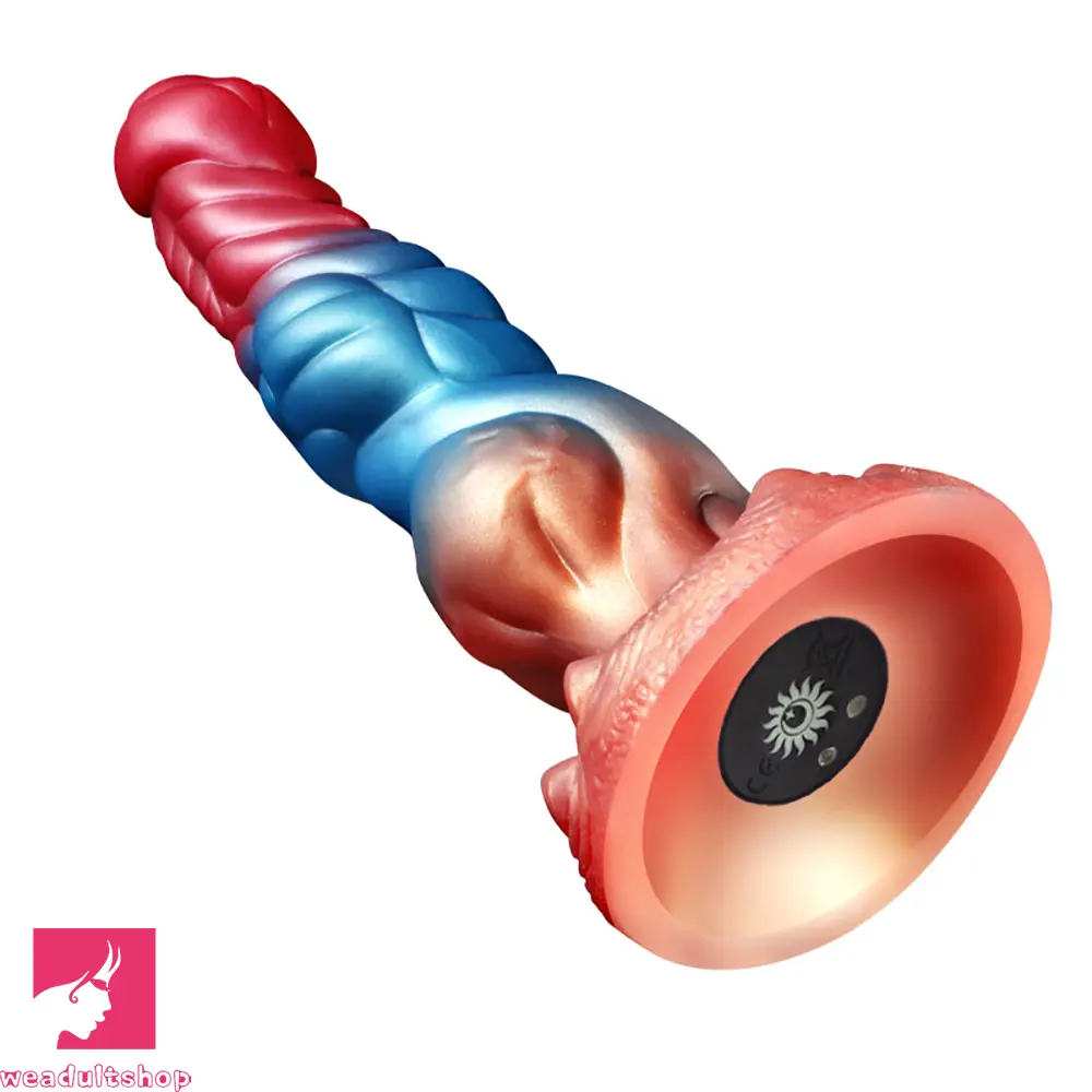 9.84in Auto Vibrating Telescopic Heating Shock Monster Remote Dildo
