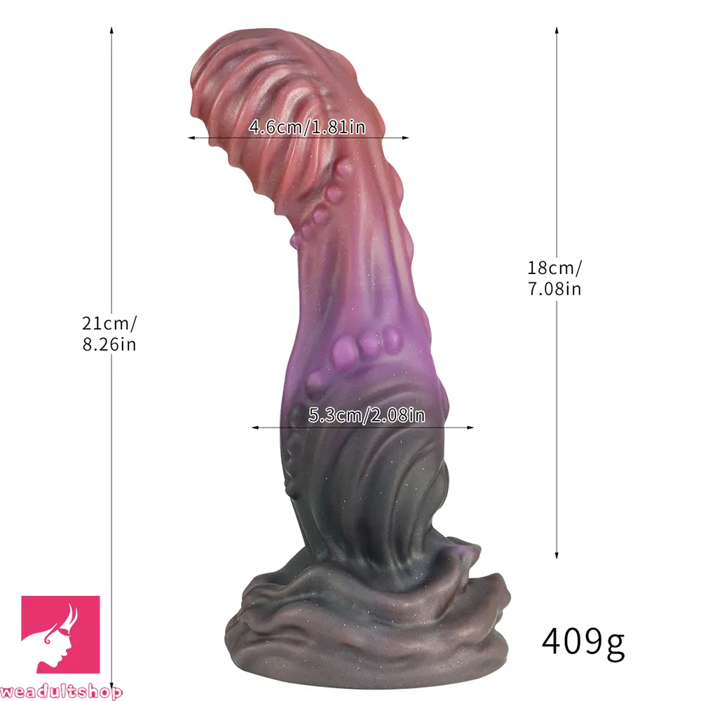 8in Luminous Fantasy Silicone Soft Big Dildo Manual Climax Bed Cock Love