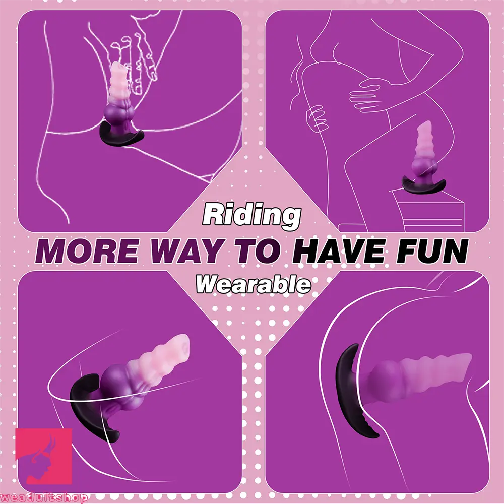 5.3in 6.3in 7.28in Anal Beads Wearable Silicone Dildo For Adult Love Toy