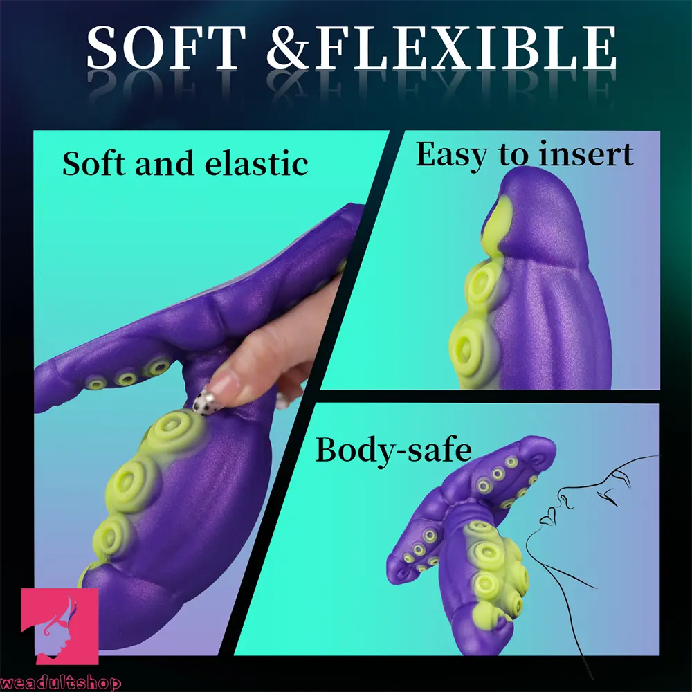 6.29in Tentacle Fantasy Creature Silicone Soft Dildo Vestibular Dilator