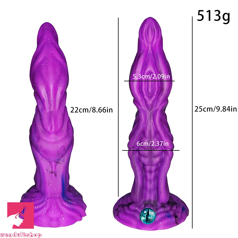 9.84in Monster Fantasy Soft Silicone Dildo With Powerful Suction Cup