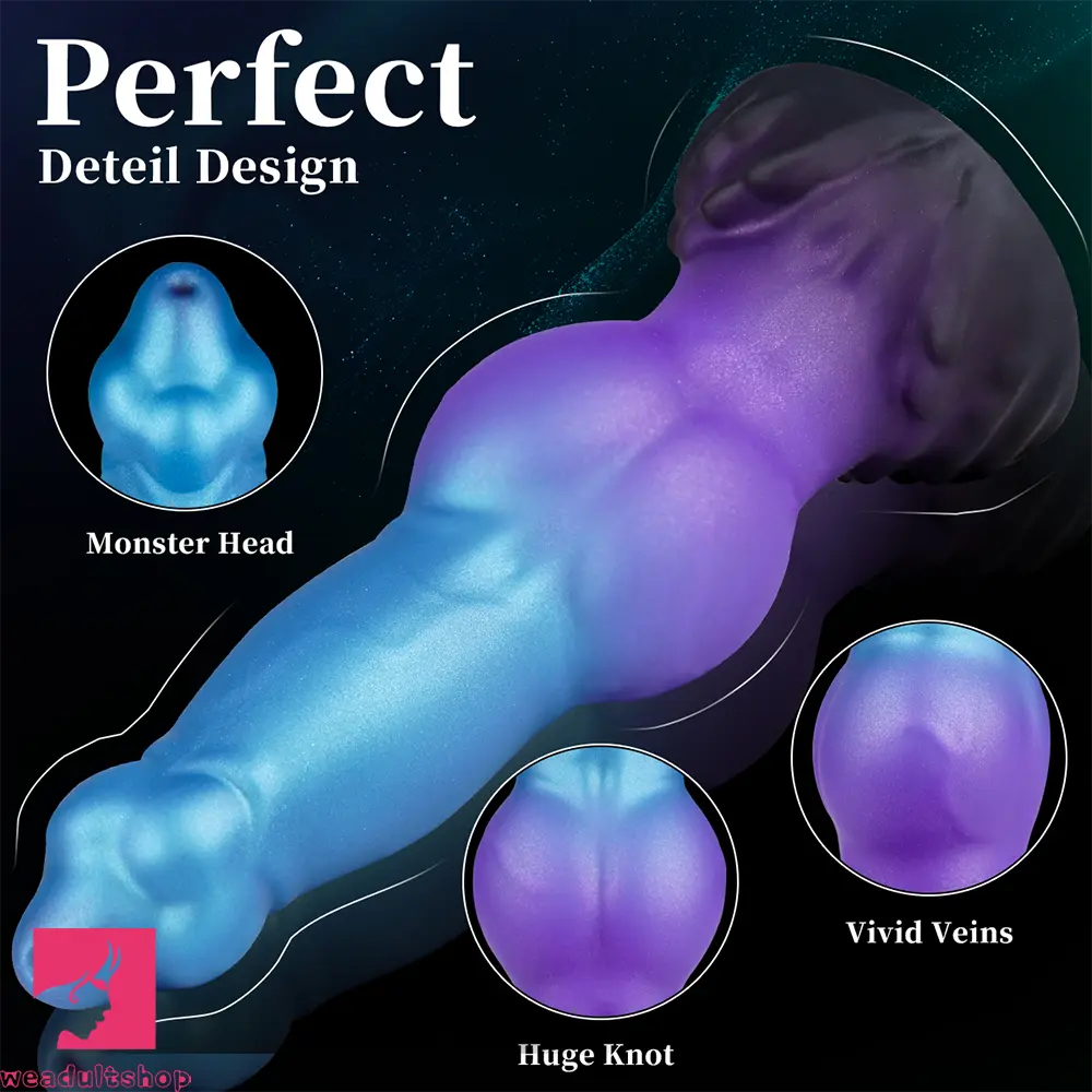 8.26in Fantasy Monster Knot Inflatable Silicone Dildo Realistic Felt Love