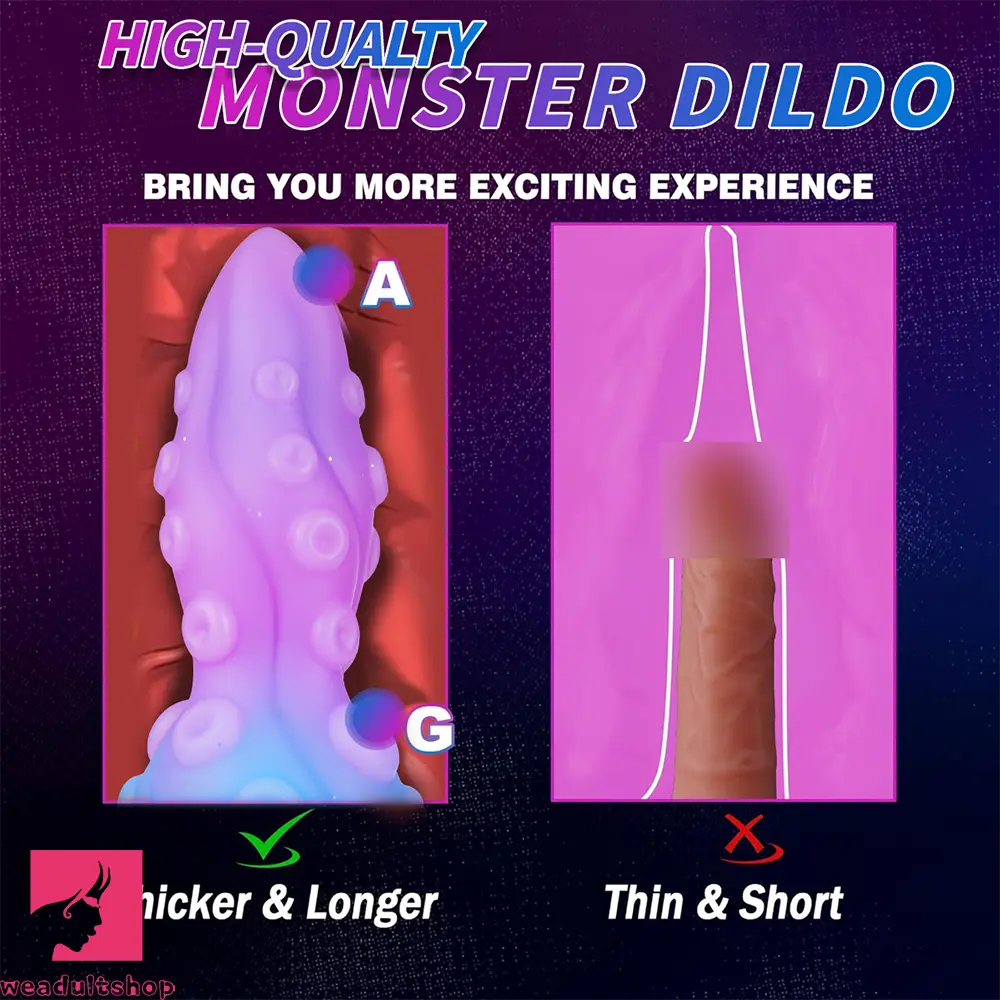 8.26in Fantasy Monster Tentacle Knot Silicone Soft Dildo For Feeling Adult