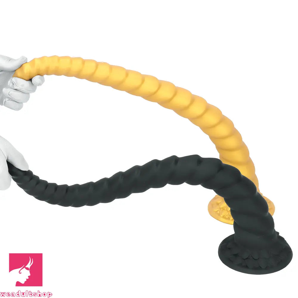 22.04in Liquid Silicone Super Long Texture Anal Plug Large Soft Sex Dildo