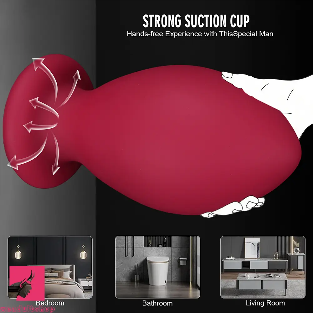 4.72in 5.51in 6.29in 7.08in 7.87in Rugby Silicone Butt Plug Dildo Adult Cock
