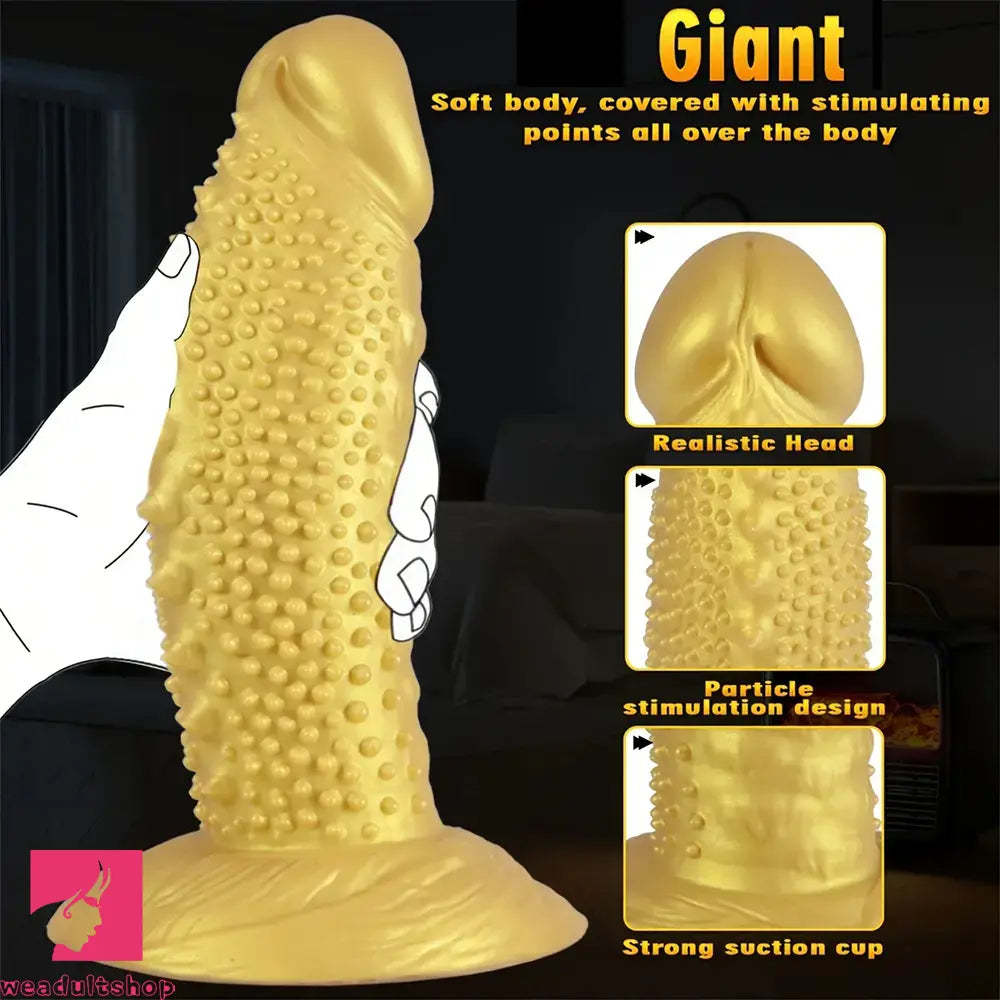 7.08in 8.66in 10.23in 11.81in 13.38in Spiky Particles Huge Dildo With Penis
