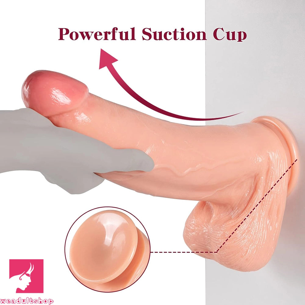 12.2in Thick Huge Real Skin Feeling Dildo Female Male Sexy Penis Sucker