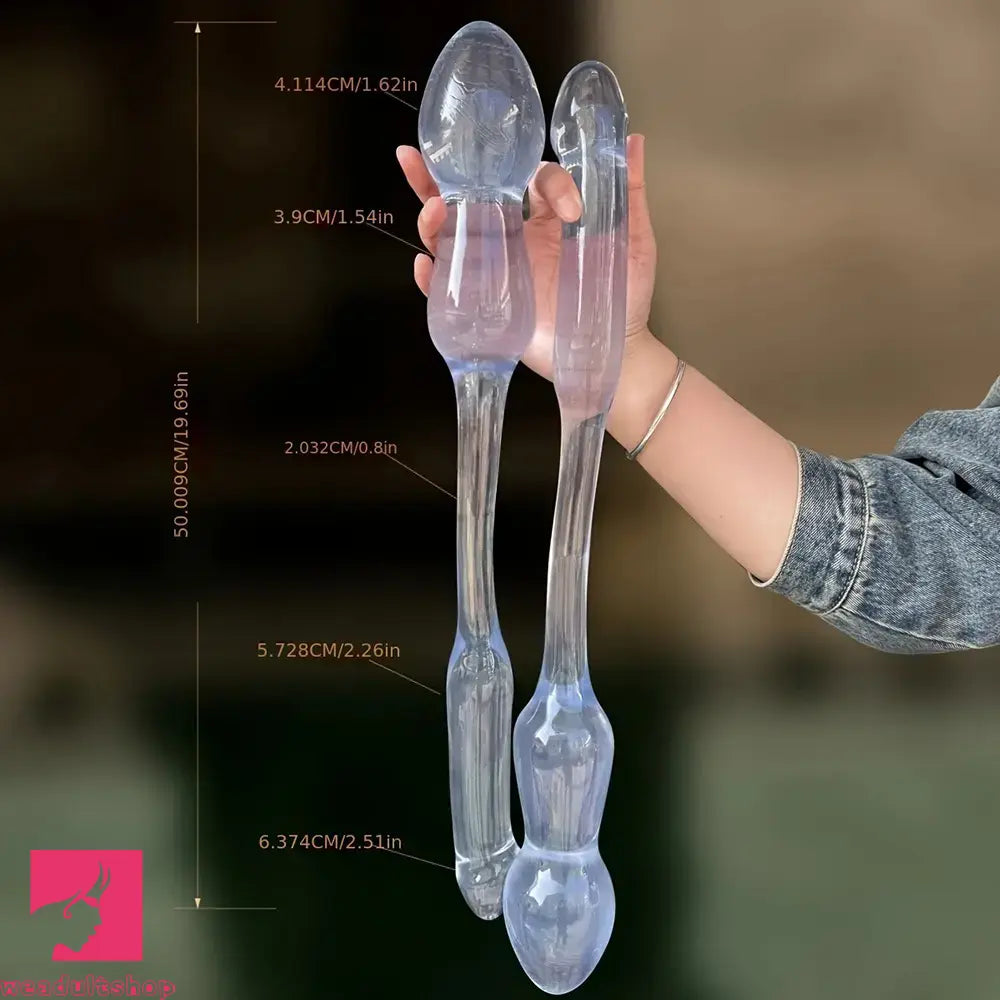 19.75in Double-Headed Adult Toy Soft & Flexible Extra Long Women Dildo
