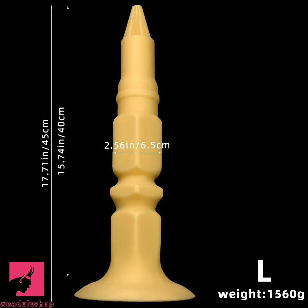 12.6in 14.56in 17.71in Pointed Tip Huge Long Silicone Soft Butt Plug Cock Dildo