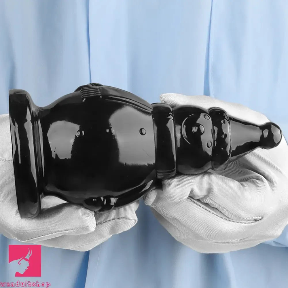 6.3in Snowman PVC Black Fantasy Odd Butt Plug Dildo For Sex Flirting