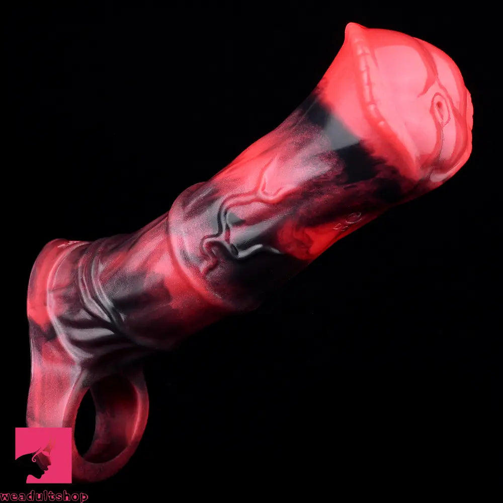 5.58in 7.17in Silicone Horse Dildo Sleeve Vibrating Hollow Waterproof Dildo
