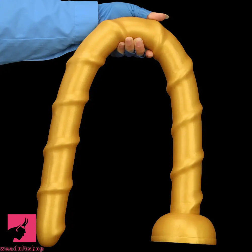 33.46in Golden Silicone Super Long Huge Dildo Couples Pleasure Solo