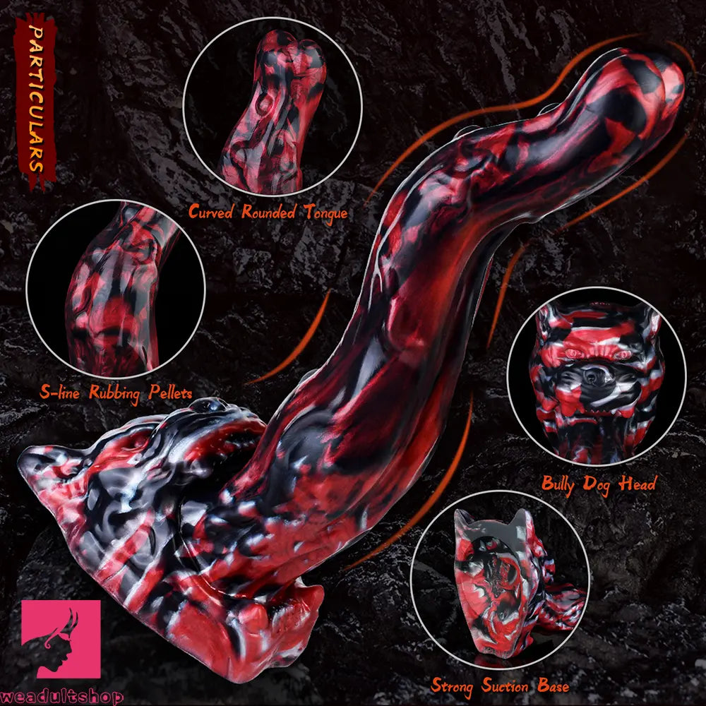 5.51in 7.56in 9.84in 12.6in 17.72in Monster Silicone Creature Penis Dildo