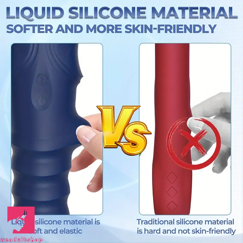 9.05in Thrusting Vibrating Silicone Vibrator Anal Dildo For Vaginal G Spot