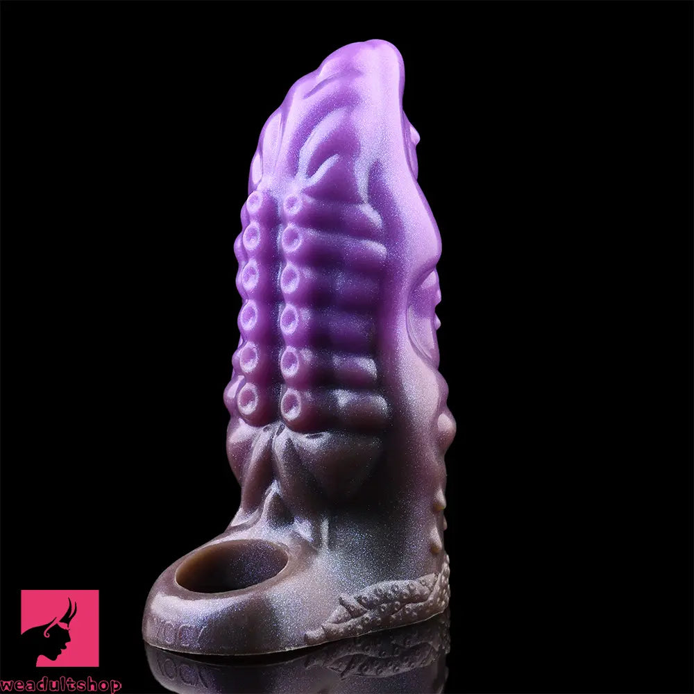 6.14in Tentacle Fantasy Hollow Silicone Dildo Sleeve For Cock Enlargement