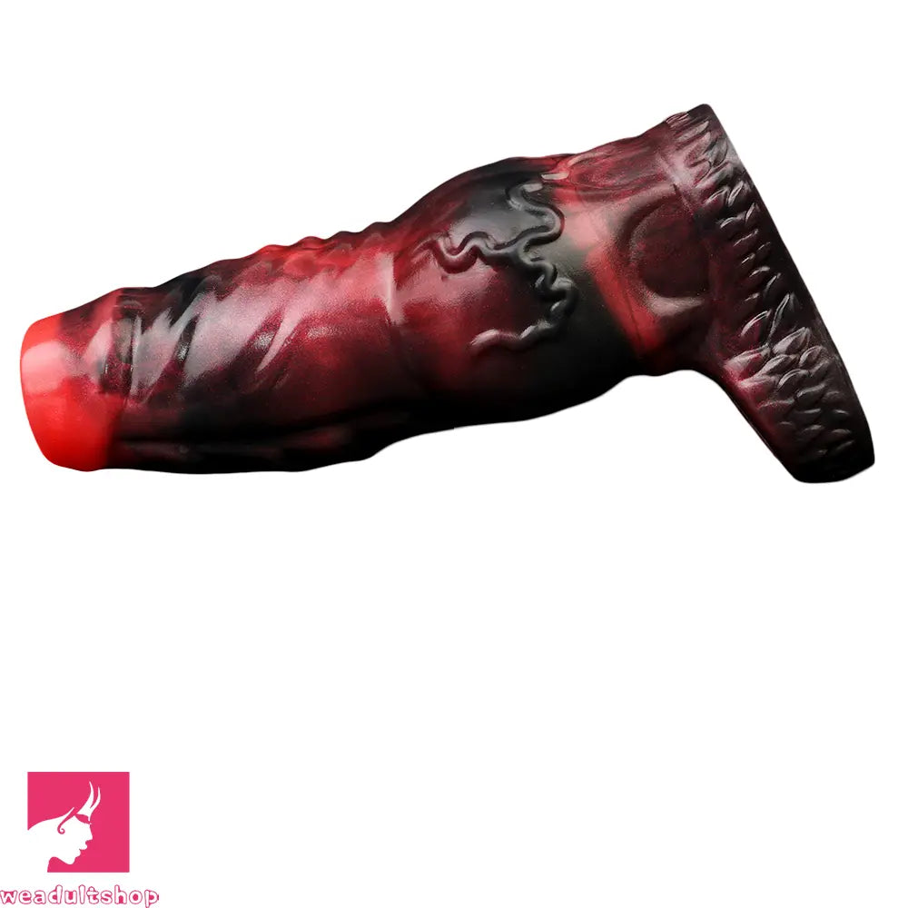 3.62in 4.72in 5.51in 6.69in Knot Animal Soft Dildo Sleeve Penis Extender