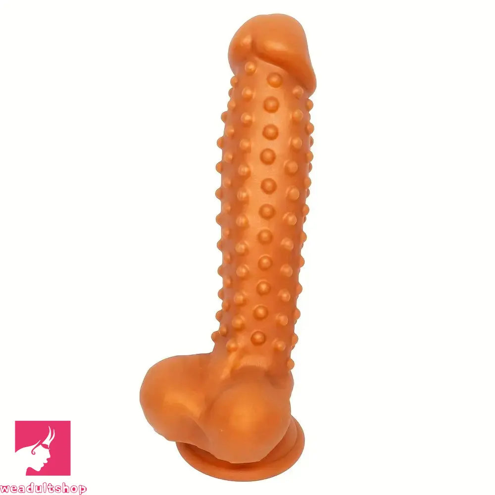 8.27in Silicone Spiked Intimate Vaginal Massager Dildo For Men Couples
