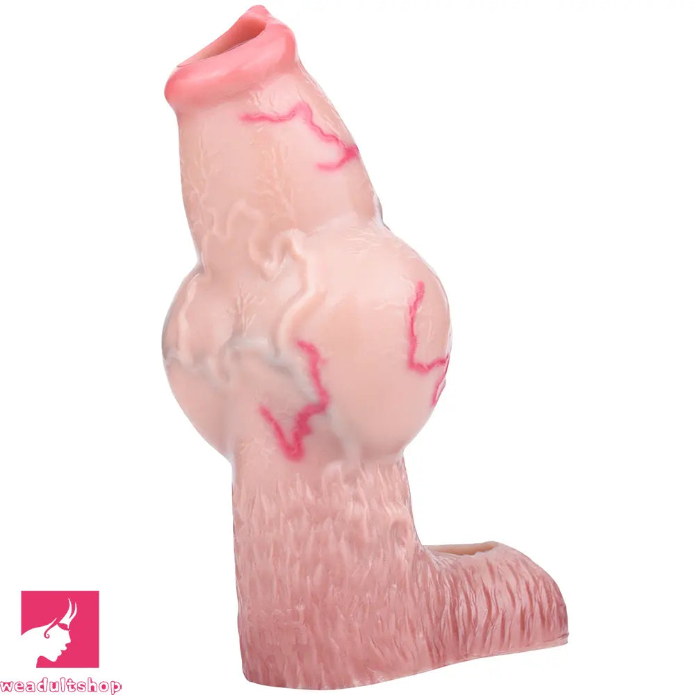 5.39in 6.73in 6.96in Dog Knot Penis Sleeve Dildo Reusable Cock Sleeve