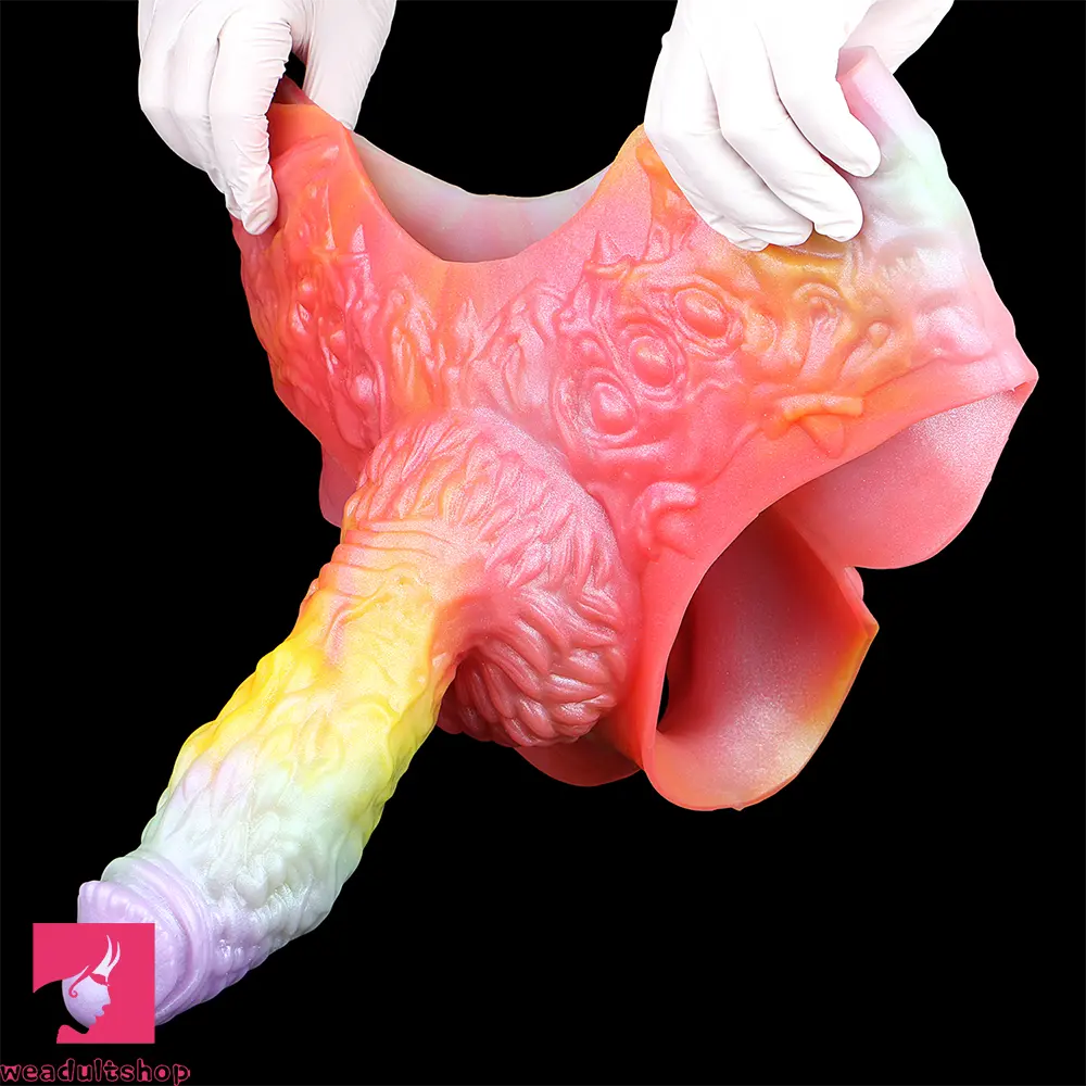 9.17in Monster Fantasy Silicone Soft Strap on Hollow Dildo Panty Cock