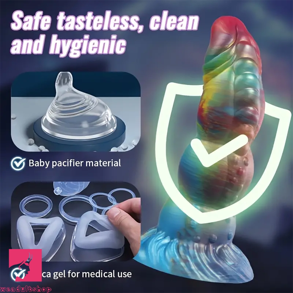 7.87in Forest Light Fantasy Monster Prostate Dildo With Glow in The Dark