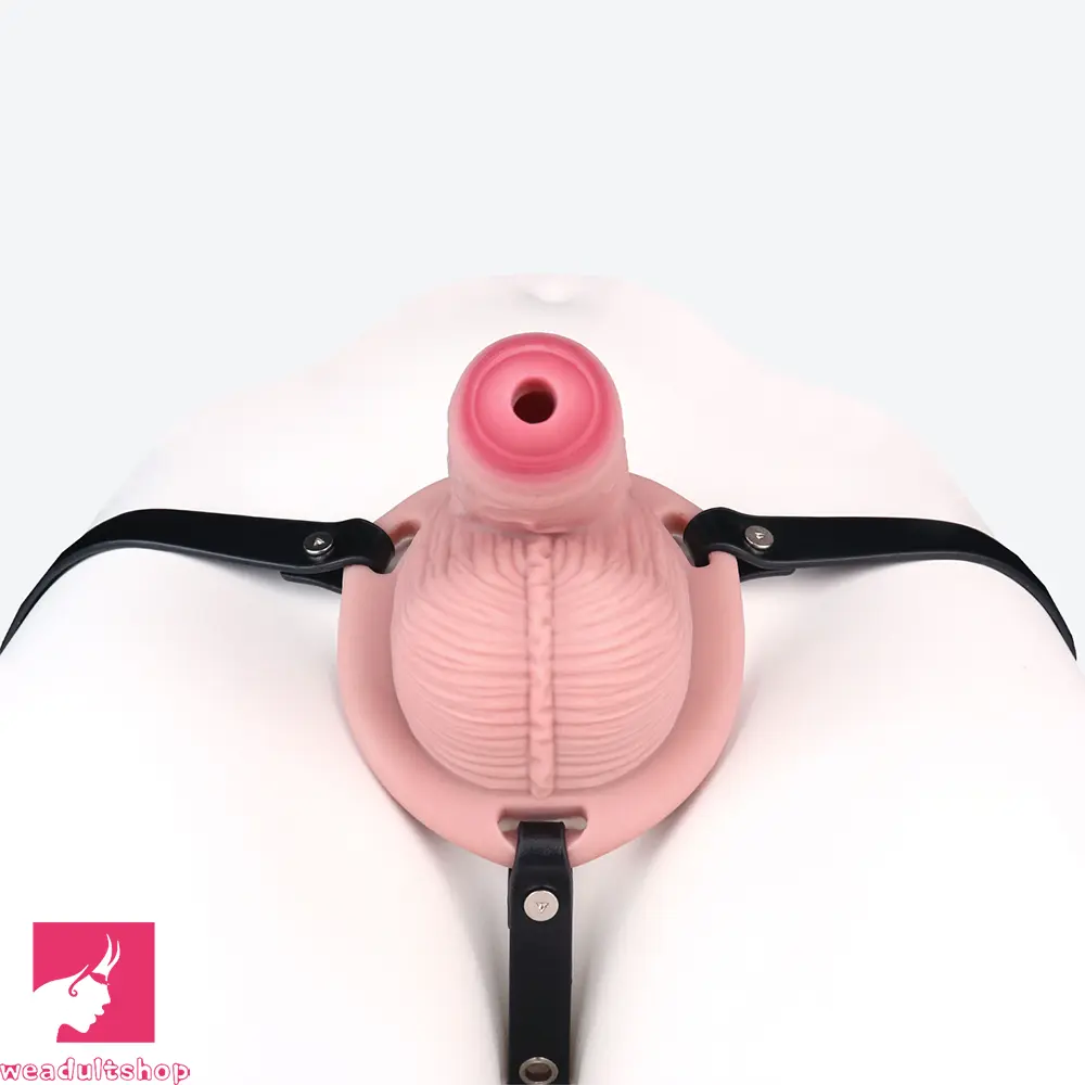 4.57in Real Hollow Chastity Cage Dildo For Women Men Gay Cock Dildo