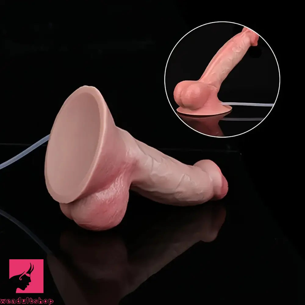 7.75in Lifelike Liquid Silicone Spray Dildo G-Spot Massage Prostate Dildo