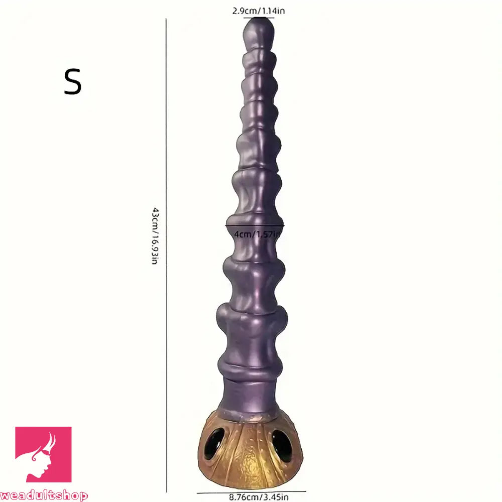 16.93in Liquid Silicone Extra Long Keel Anal Plug Adult Huge Odd Dildo