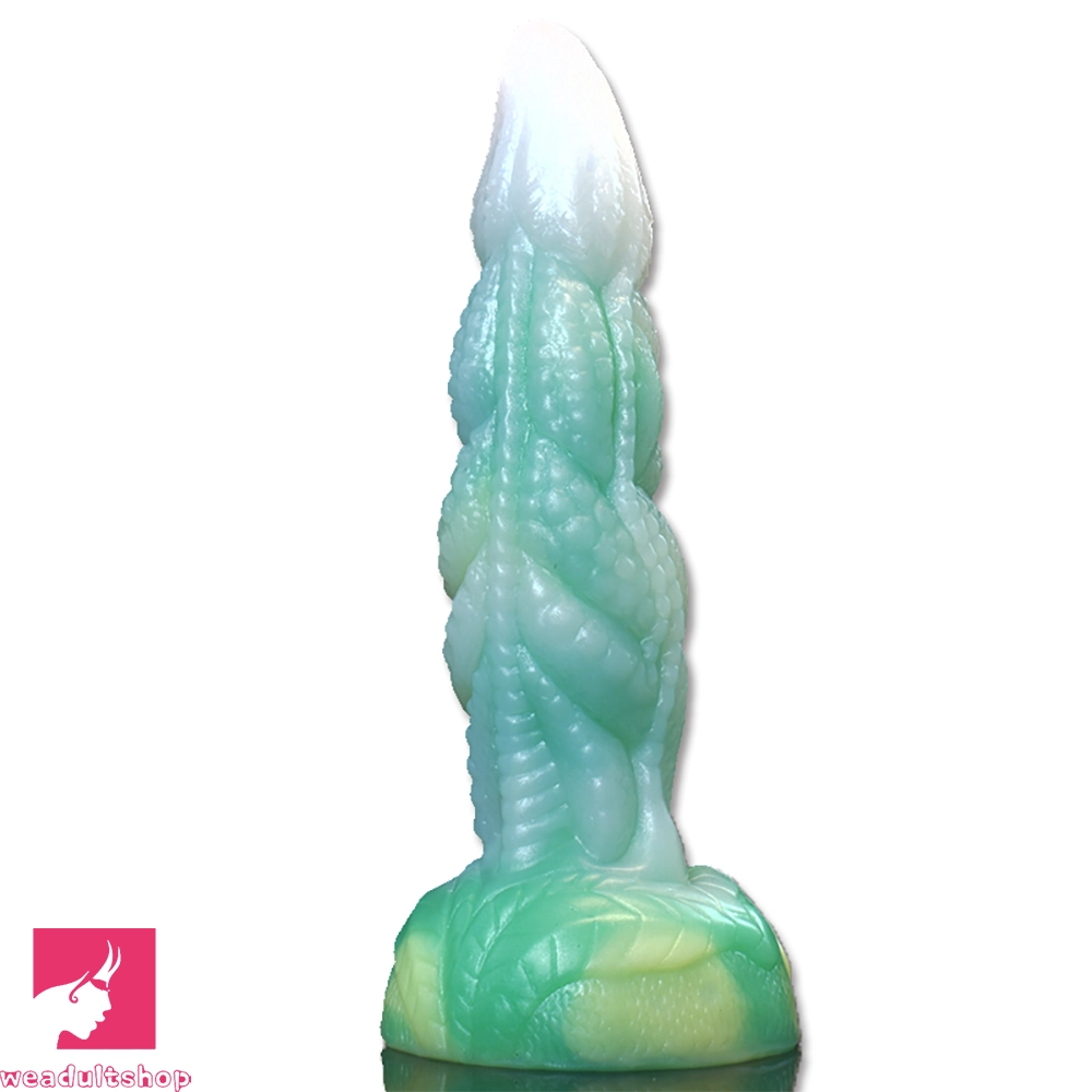 7.67in Luminous Soft Silicone Monster Dildo Sex Toy For Women Prostate